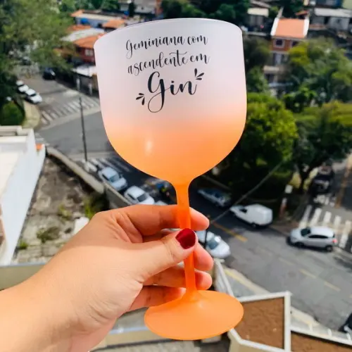 Taça Gin Jateada Acrilico Personalizada