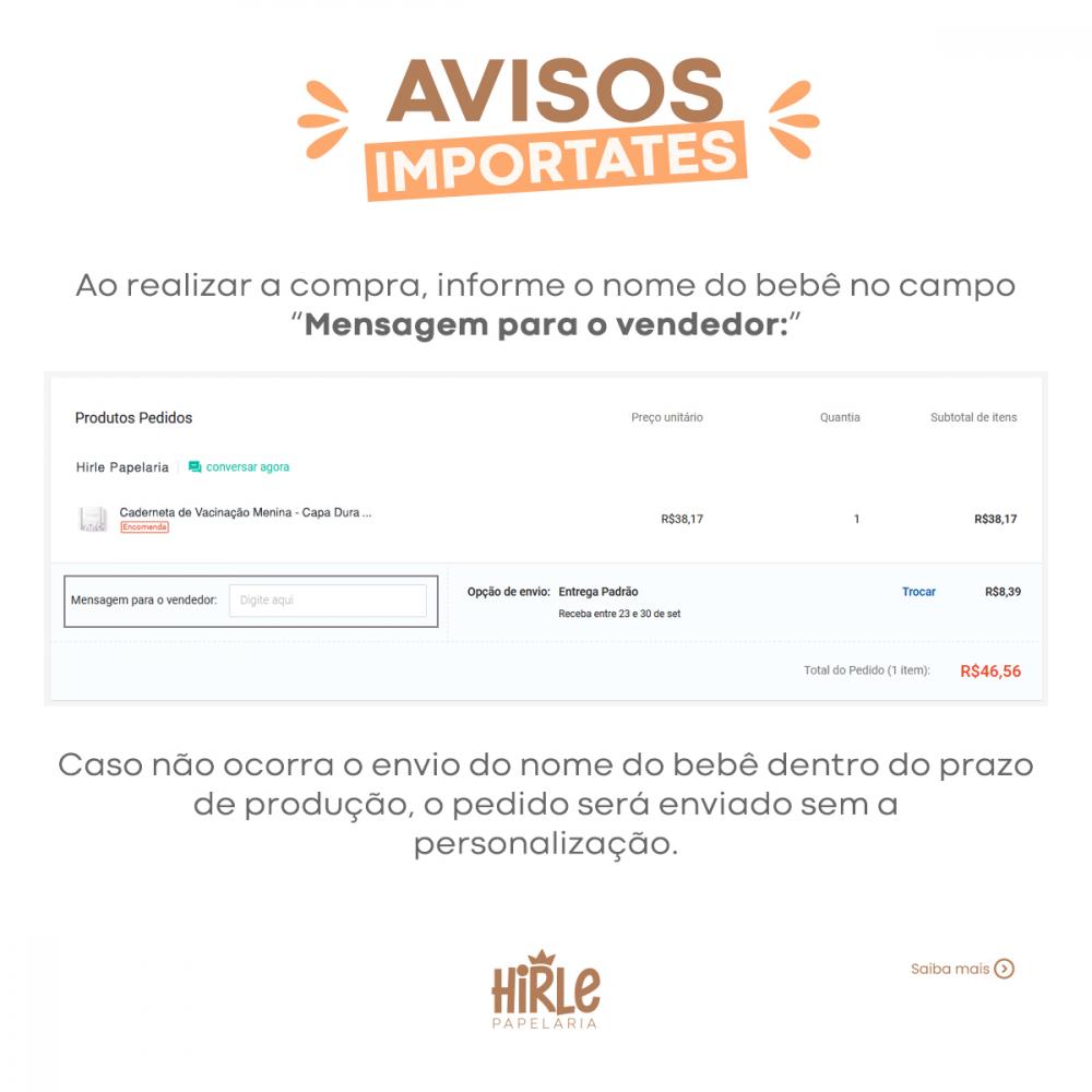Caderneta de Vacina - Jardim da Mari - Edição 2026