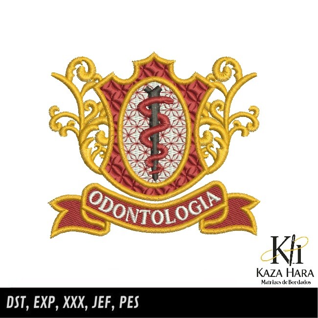 Matriz Bordado Brasão Odontologia 008