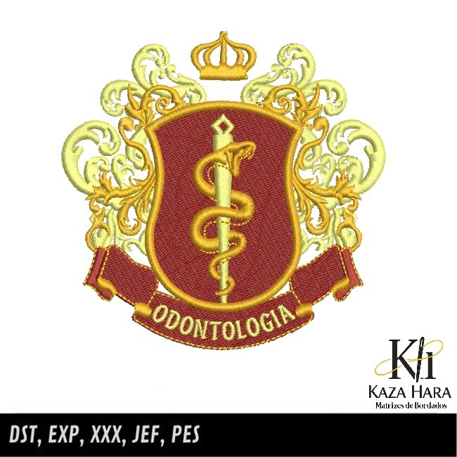 Matriz Bordado Brasão Odontologia 009