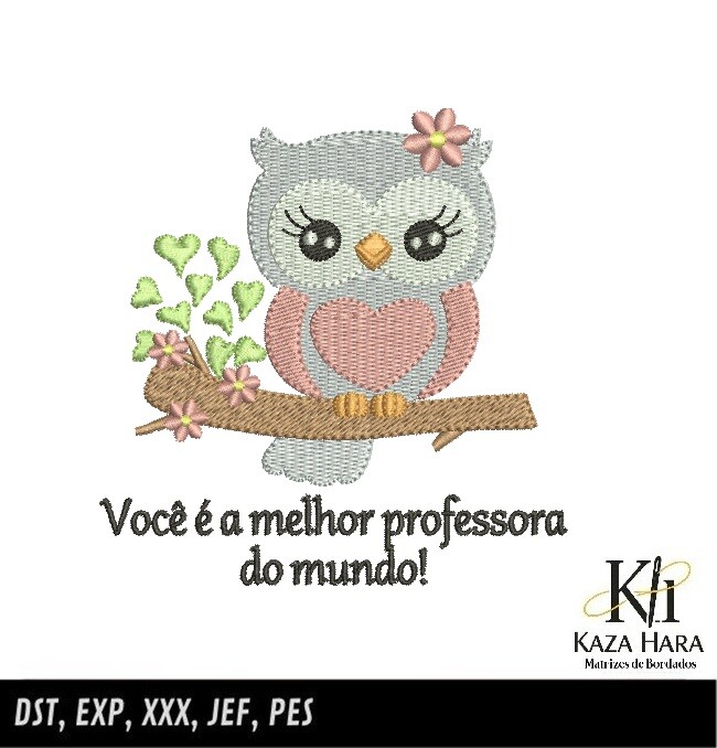 Matriz Bordado Professora Corujinha 002