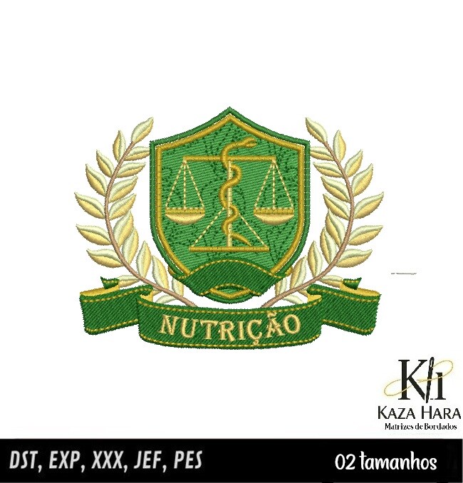 Matriz Bordado Brasão Nutrição 001