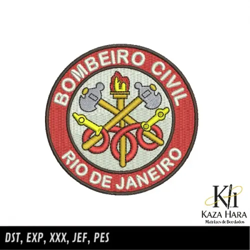Matriz Bordado Bombeiro Civil RJ