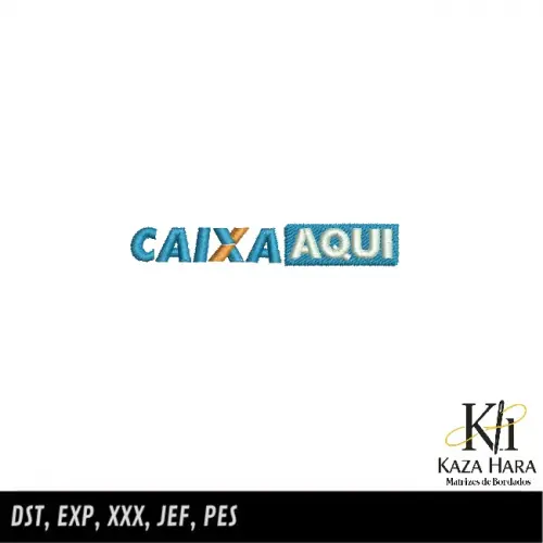 Matriz Bordado Caixa Aqui 001