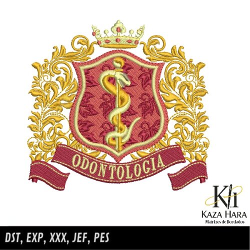 Matriz Bordado Brasão Odontologia 001