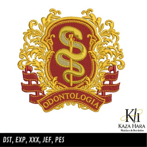Matriz Bordado Brasão Odontologia 003