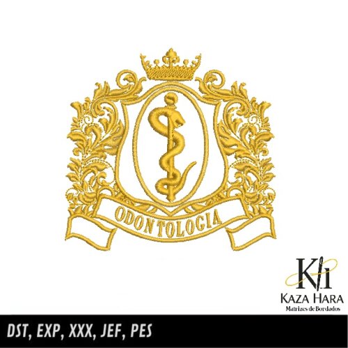 Matriz Bordado Brasão Odontologia 006