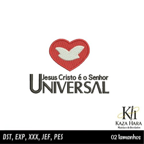 Matriz Bordado Igreja Universal com frase