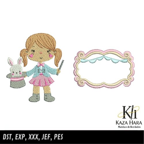 Kit 02 Matrizes Bordados Palhacinha e Moldura