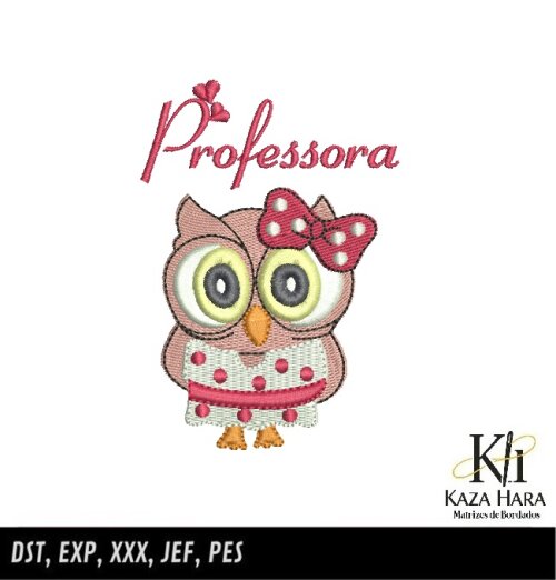 Matriz Bordado Professora Corujinha 001