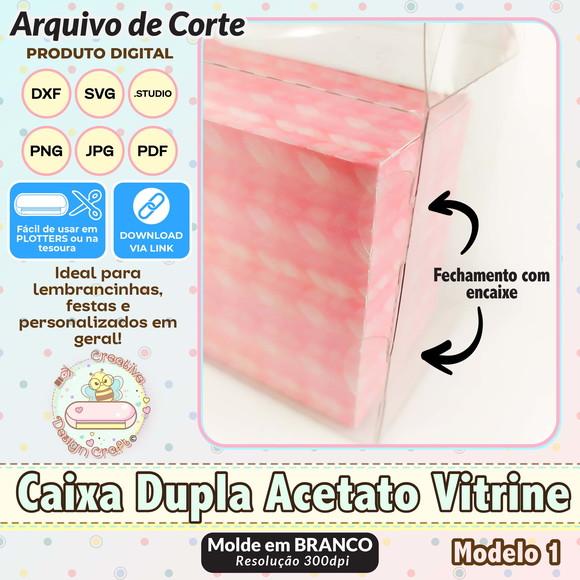 Arquivo Corte Silhouette Caixa Dupla Acetato Vitrine Shaker