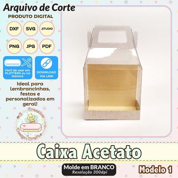 Arquivo de Corte Silhouette Caixa Acetato Modelo 1