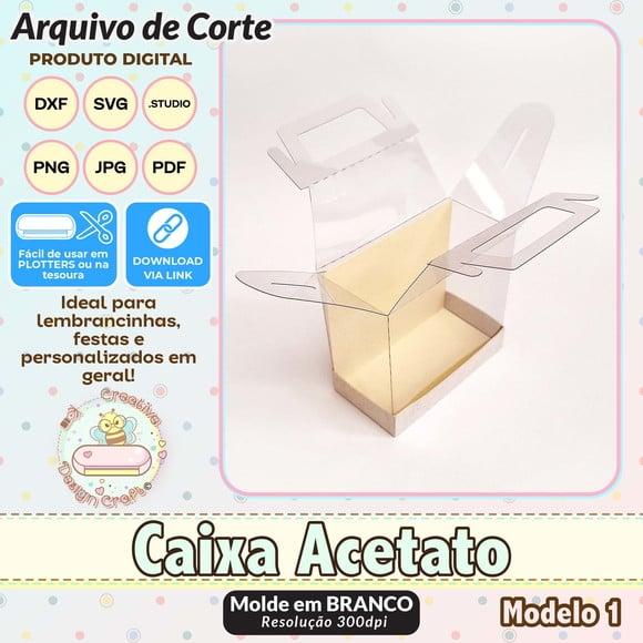 Arquivo de Corte Silhouette Caixa Acetato Modelo 1