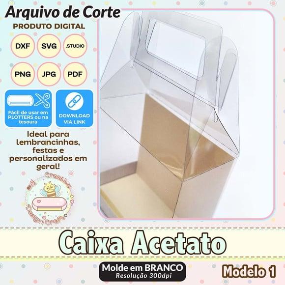 Arquivo de Corte Silhouette Caixa Acetato Modelo 1