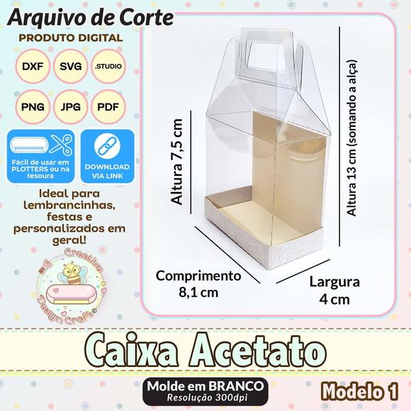 Arquivo de Corte Silhouette Caixa Acetato Modelo 1