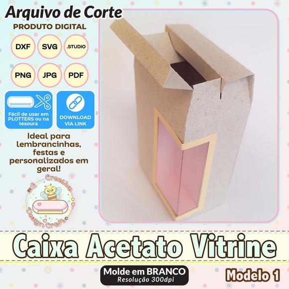 Arquivo de Corte Silhouette Caixa Acetato Vitrine Modelo 1