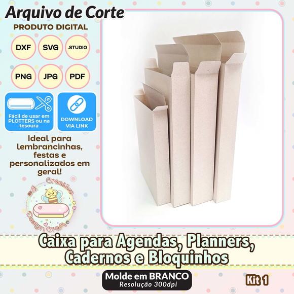 Arquivo de Corte Silhouette Caixa Agenda, Caderno, Planner 1