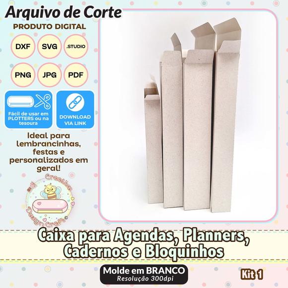Arquivo de Corte Silhouette Caixa Agenda, Caderno, Planner 1