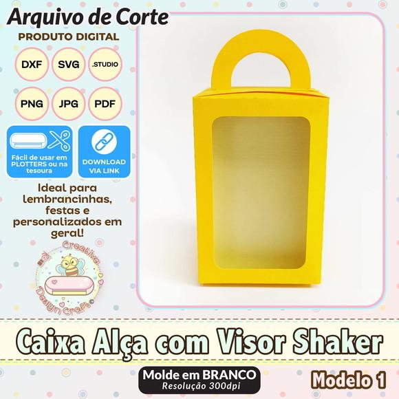 Arquivo de Corte Silhouette Caixa Alça com Visor Shaker 1
