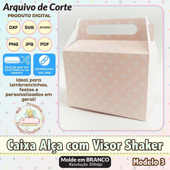 Arquivo de Corte Silhouette Caixa Alça com Visor Shaker 3