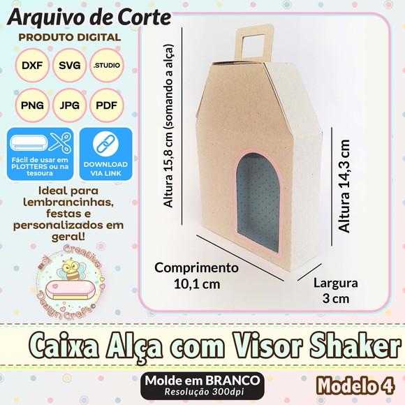 Arquivo de Corte Silhouette Caixa Alça com Visor Shaker 4