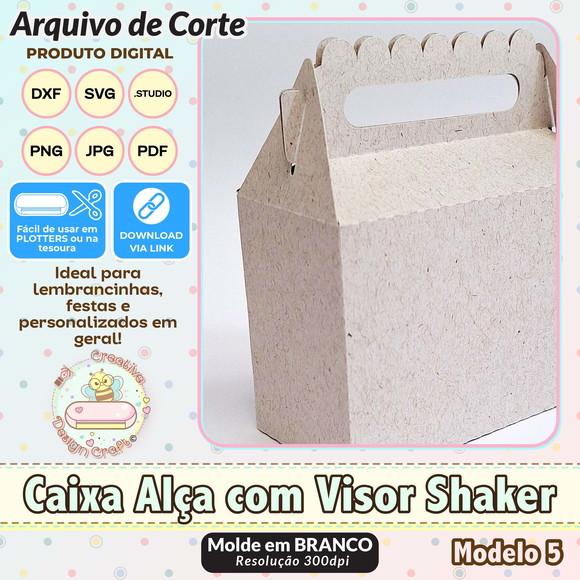 Arquivo de Corte Silhouette Caixa Alça com Visor Shaker 5
