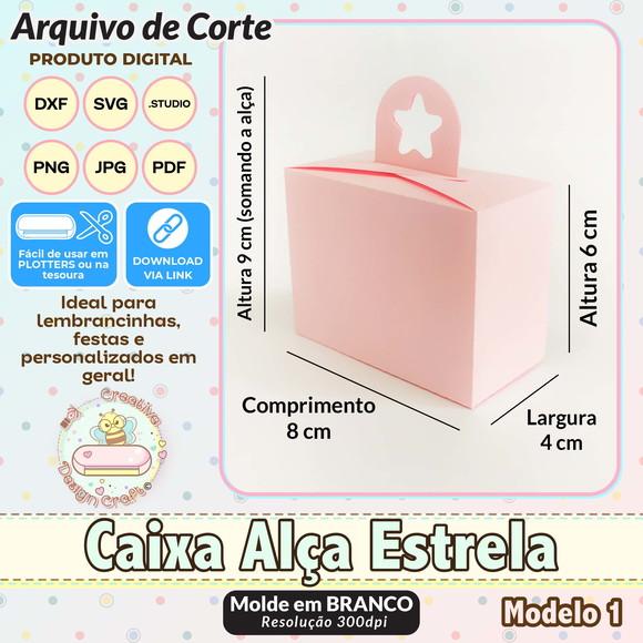 Arquivo de Corte Silhouette Caixa Alça Estrela Modelo 1