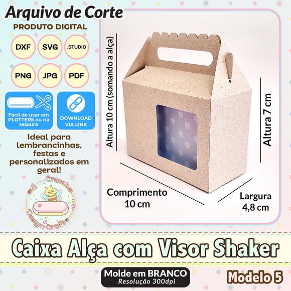 Arquivo de Corte Silhouette Caixa Alça com Visor Shaker 5