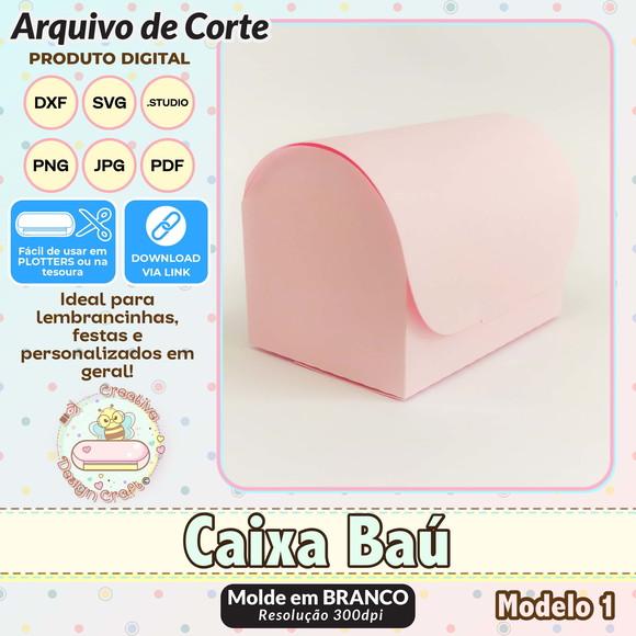 Arquivo de Corte Silhouette Caixa Baú Modelo 1