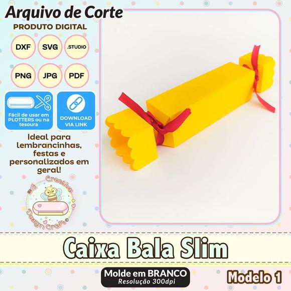 Arquivo de Corte Silhouette Caixa Bala Slim Modelo 1