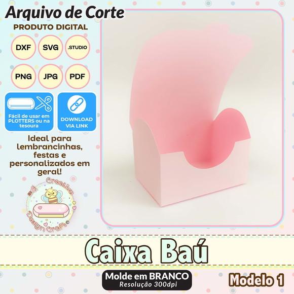 Arquivo de Corte Silhouette Caixa Baú Modelo 1