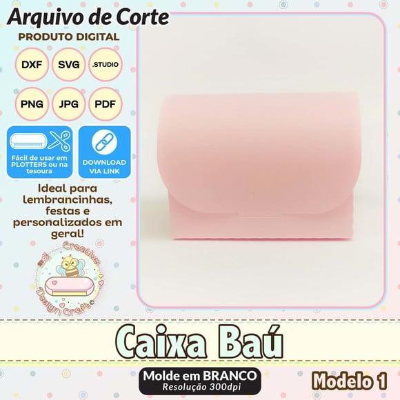 Arquivo de Corte Silhouette Caixa Baú Modelo 1