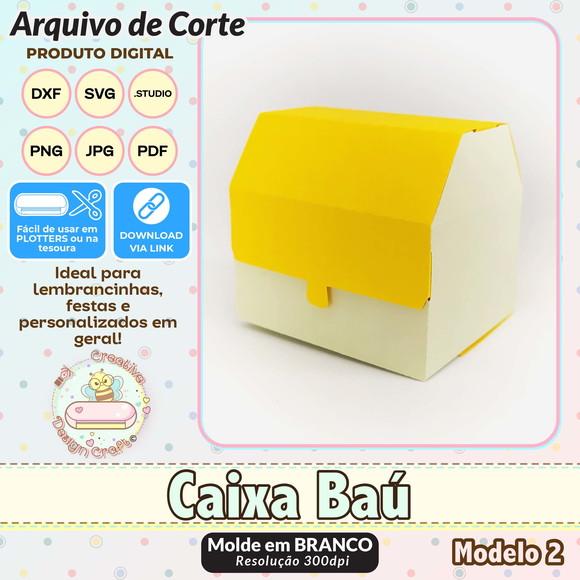 Arquivo de Corte Silhouette Caixa Baú Modelo 2