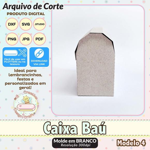Arquivo de Corte Silhouette Caixa Baú Modelo 4
