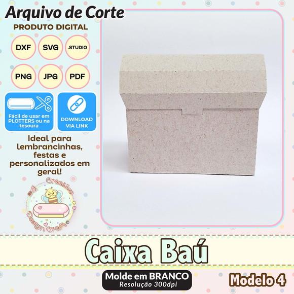 Arquivo de Corte Silhouette Caixa Baú Modelo 4