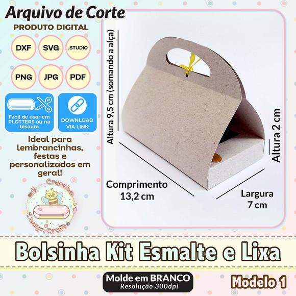 Arquivo de Corte Silhouette Caixa Bolsinha Kit Esmalte Lixa