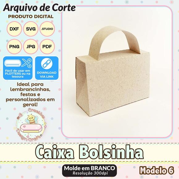Arquivo de Corte Silhouette Caixa Bolsinha Modelo 6