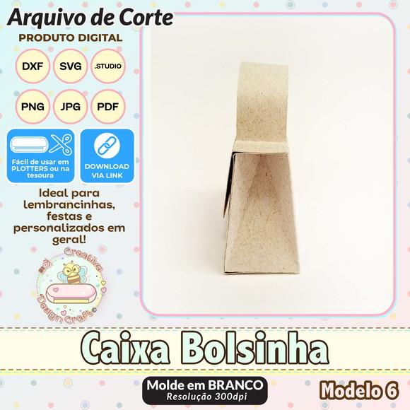 Arquivo de Corte Silhouette Caixa Bolsinha Modelo 6
