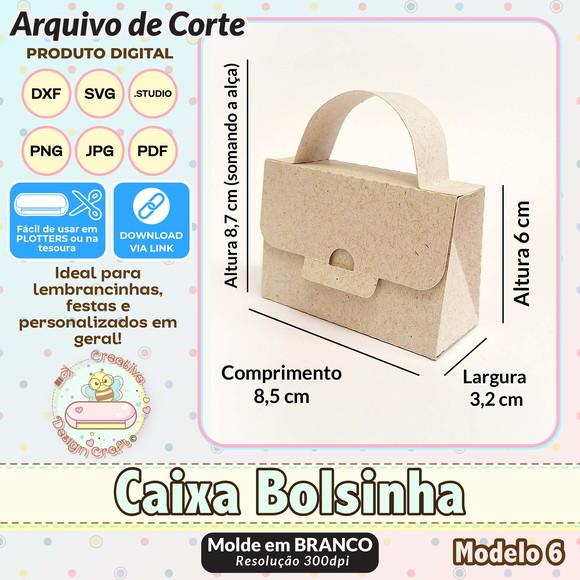Arquivo de Corte Silhouette Caixa Bolsinha Modelo 6