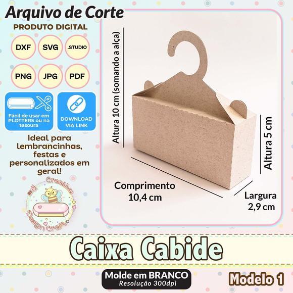 Arquivo de Corte Silhouette Caixa Cabide