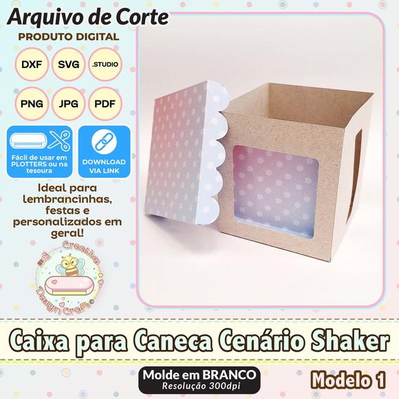 Arquivo de Corte Silhouette Caixa Caneca Cenário Shaker 1