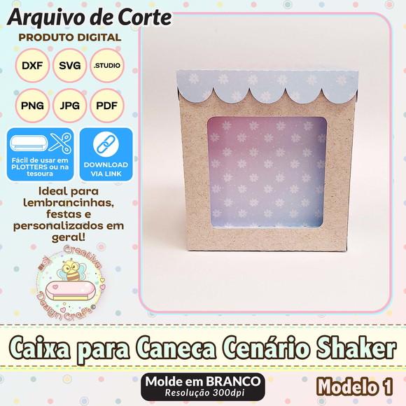 Arquivo de Corte Silhouette Caixa Caneca Cenário Shaker 1