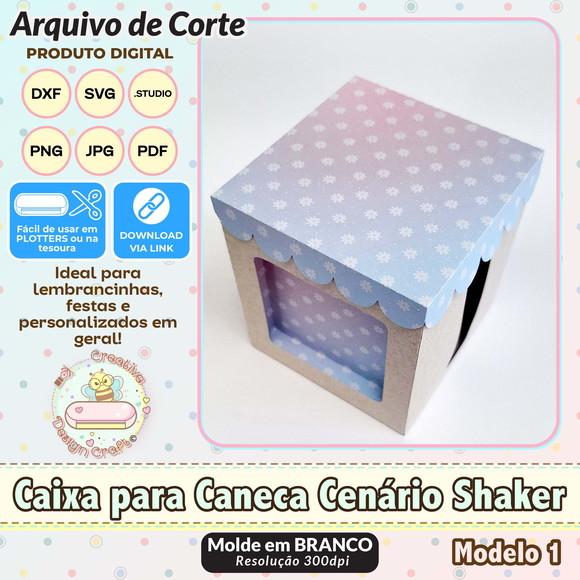 Arquivo de Corte Silhouette Caixa Caneca Cenário Shaker 1