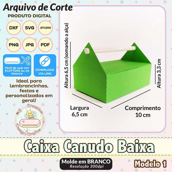 Arquivo de Corte Silhouette Caixa Canudo Baixa