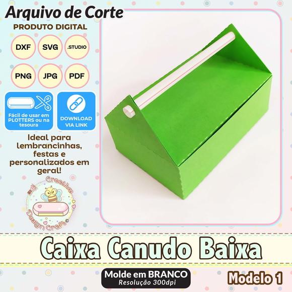 Arquivo de Corte Silhouette Caixa Canudo Baixa