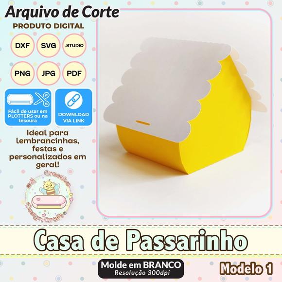 Arquivo de Corte Silhouette Caixa Casa de Passarinho 1