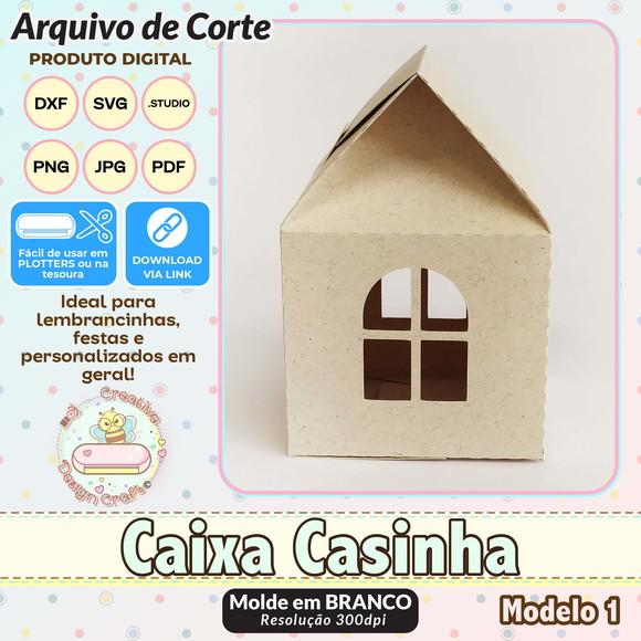 Arquivo de Corte Silhouette Caixa Casinha Modelo 1