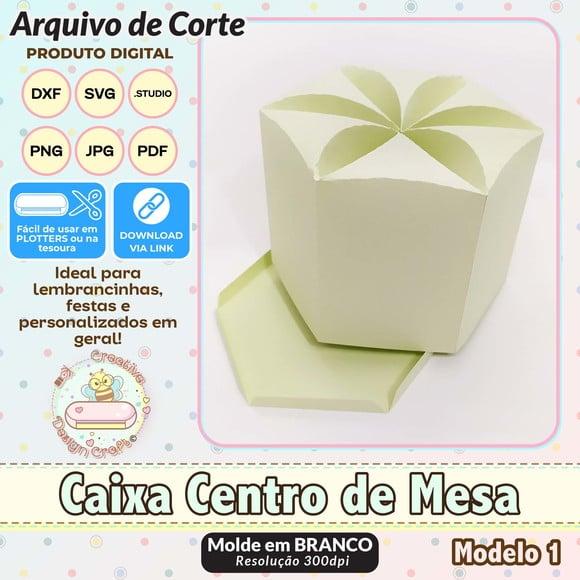 Arquivo de Corte Silhouette Caixa Centro de Mesa