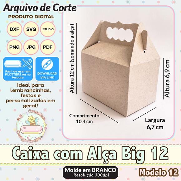 Arquivo de Corte Silhouette Caixa com Alça Big Modelo 12