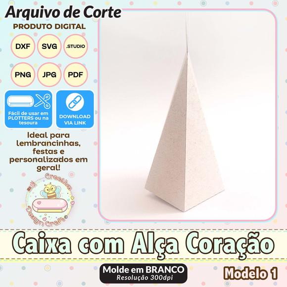 Arquivo de Corte Silhouette Caixa com Alça Coração Modelo 1